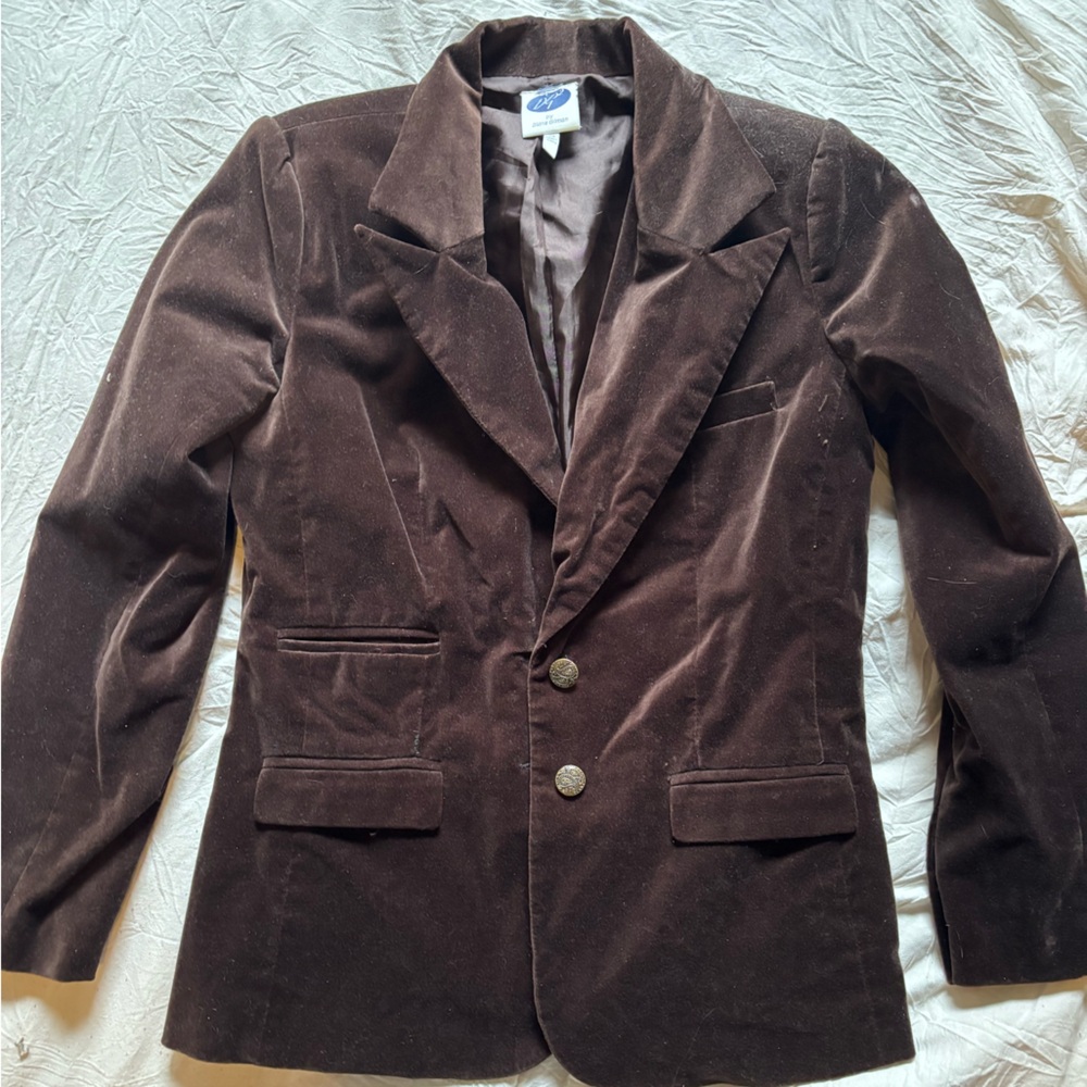 Vintage Brown Velvet Blazer